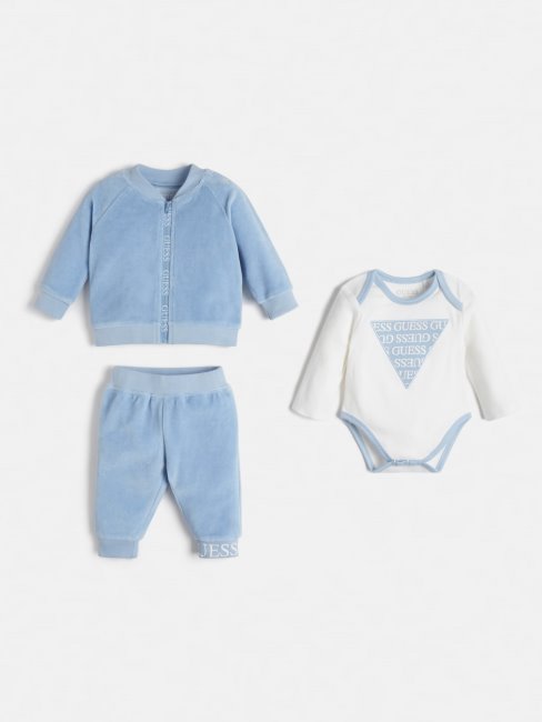 Guess Corps Et Pantalon Bleu Clair Avec Logo Sur Le Devant