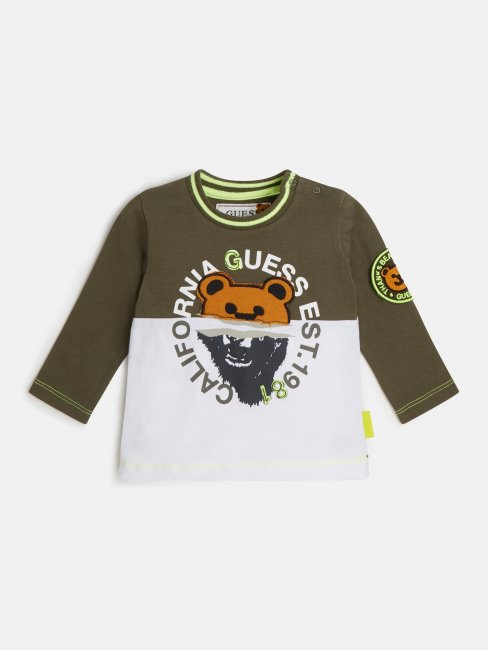 Tee Shirt écusson Devant Blanc Guess