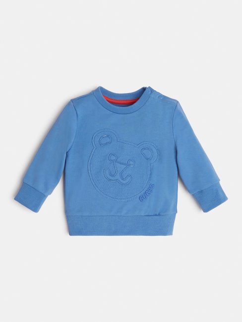 Sweat Imprimé Devant Guess Bleu