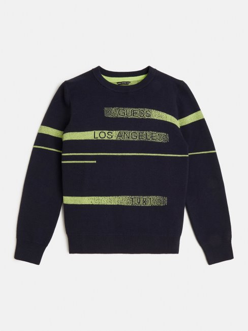 Pull Rayé Bleu Guess