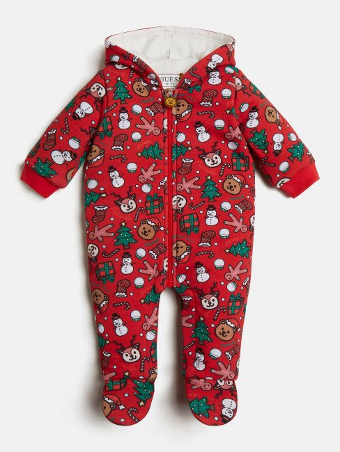 Guess Barboteuse Rouge à Imprimé Intégral