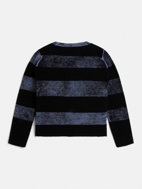 Pull En Laine à Rayures Grises Guess