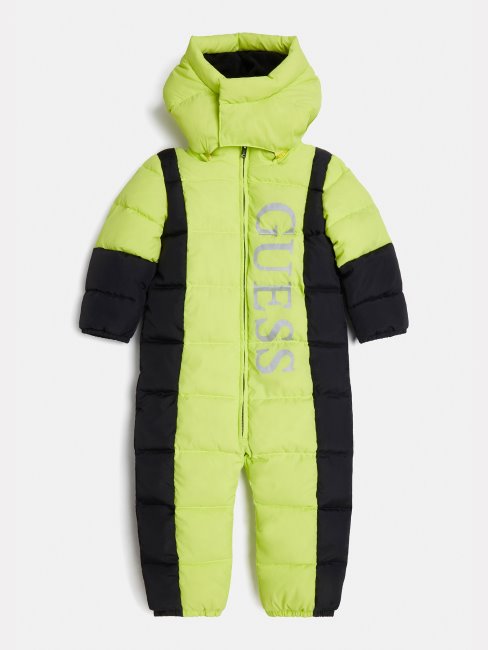 Grenouillère Verte Avec Logo Guess Sur Le Devant