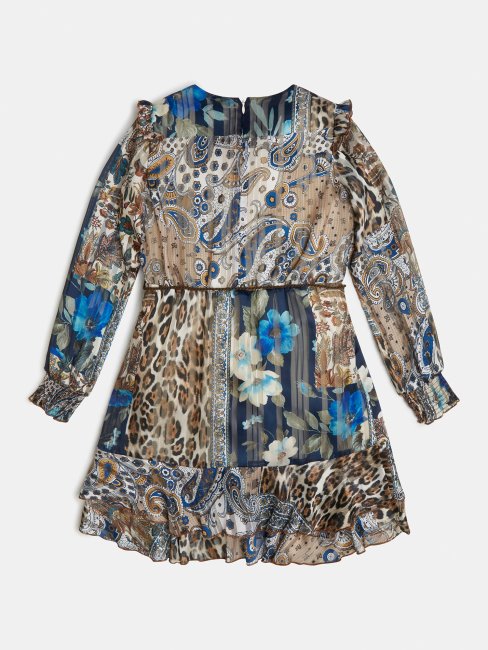 Robe Imprimé All Over Guess Bleu Multi