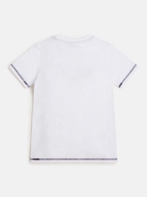 T-shirt Blanc à La Mode Avec Logo Sur Le Devant