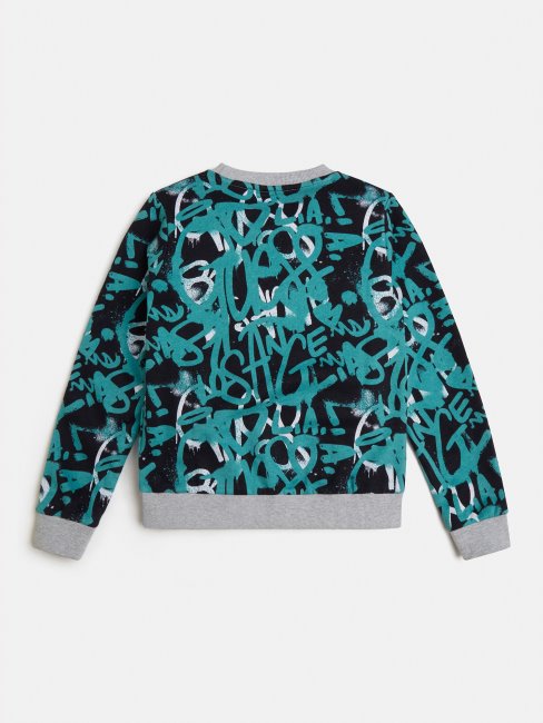 Sweat à Motif Imprimé Multicolore Guess All Over