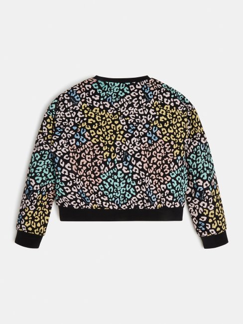 Sweat Noir Multi Animalier Guess