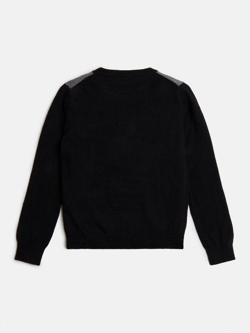 Pull En Laine Mélangée Guess Noir