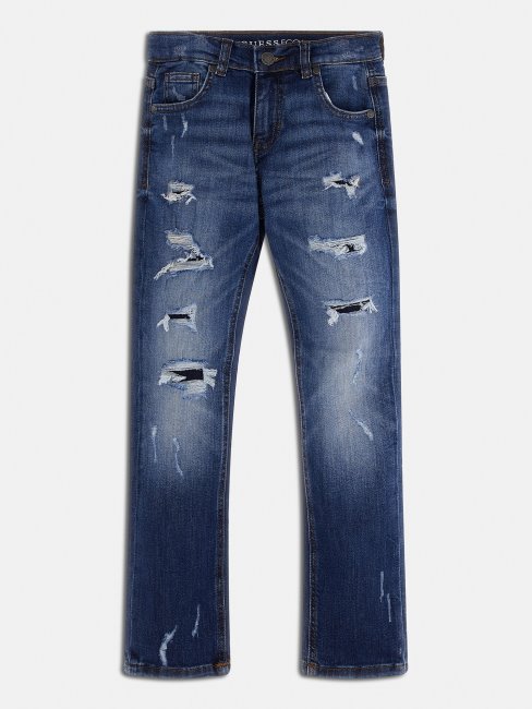 Pantalon En Jean Coupe Slim Bleu Guess Fashion