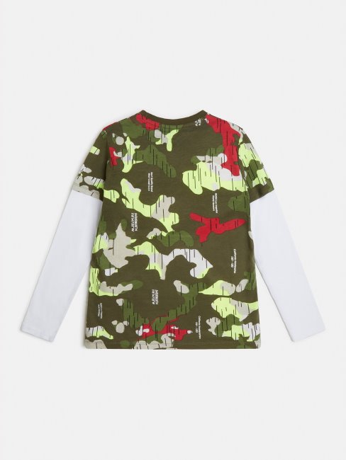 T-shirt Imprimé All Over Guess Vert Multi