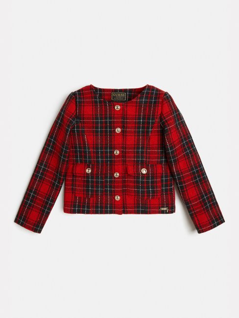 Veste à Carreaux Rouge Guess