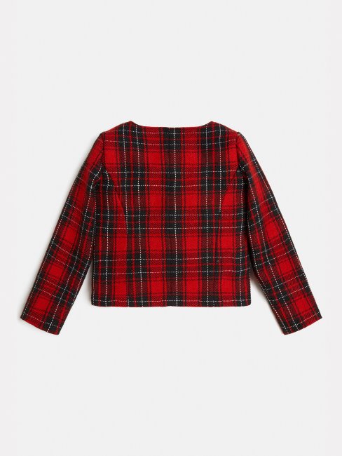 Veste à Carreaux Rouge Guess
