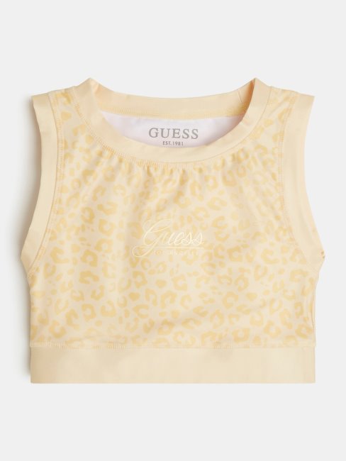 Soutien-gorge Actif Imprimé Guess All Over Jaune