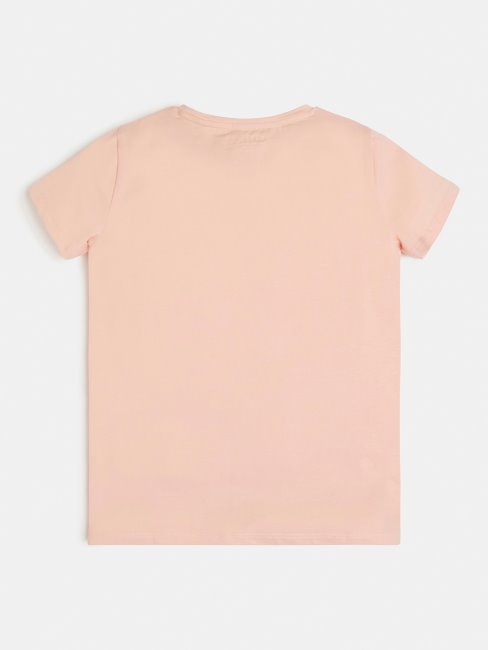 Tee Shirt Logo Devant Guess Rose