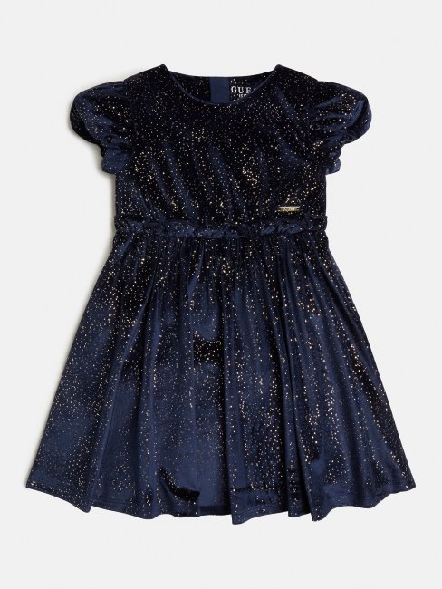 Robe En Velours Bleu Guess