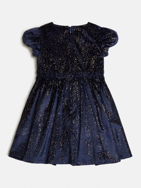 Robe En Velours Bleu Guess