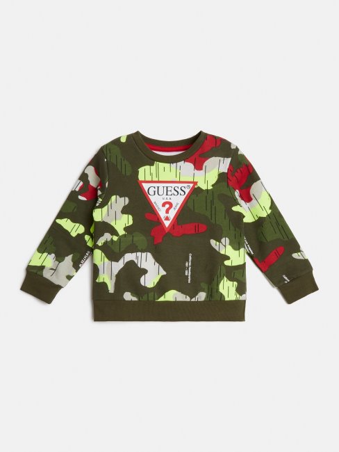 Sweat Vert Multi Imprimés Guess