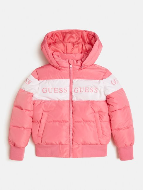 Doudoune à Capuche Rose Guess