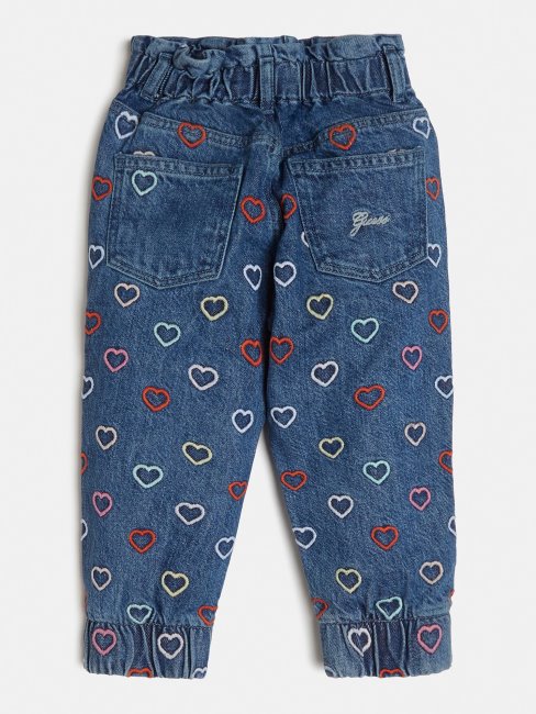 Pantalon Denim Bleu Brodé Guess