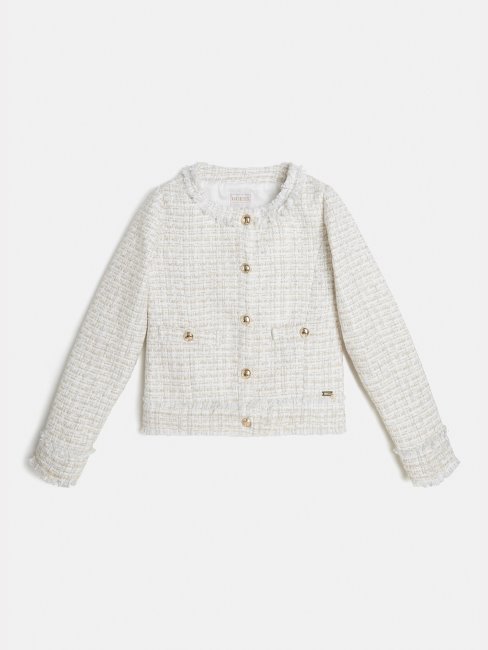 Veste Tweed Guess Blanc