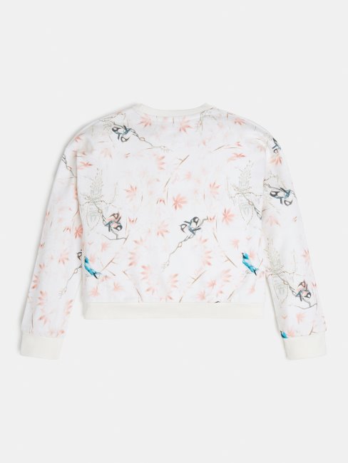 Sweat Animalier Guess Crème