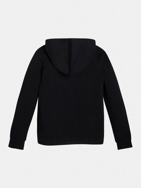 Sweat Noir à Capuche Et Logo Triangle Foil Guess