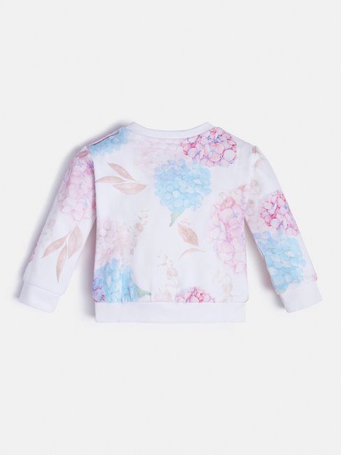 Sweat Logo Triangle Sur Le Devant Multi Pink Guess