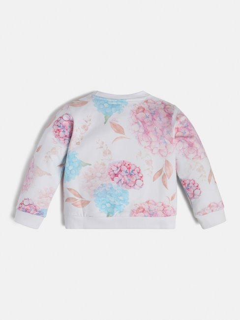 Sweat Logo Triangle Sur Le Devant Multi Pink Guess