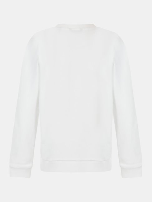 Guess Sweat Triangle Logo Blanc