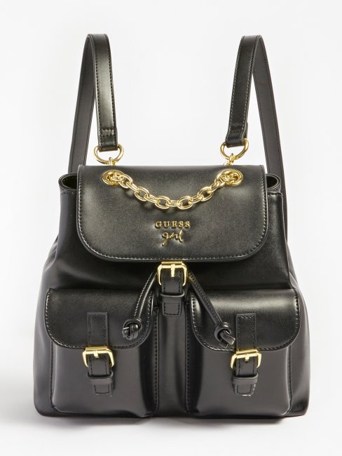 Sac à Dos Simili Cuir Noir Guess