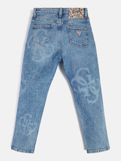 Pantalon En Jean Coupe Mom Bleu Guess