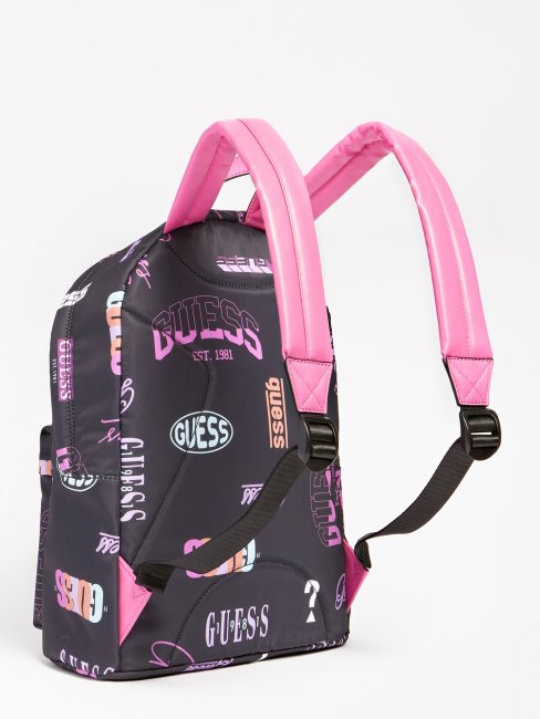 Sac à Dos Imprimé All Over Guess Multi Rose