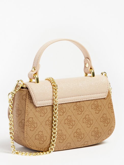 Sac à Bandoulière Guess Crème Logo 4g