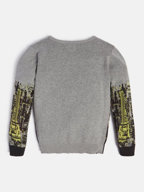 Pull Imprimé All Over Gris Multi Guess