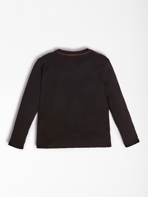 Tee Shirt Triangle Logo Guess Noir