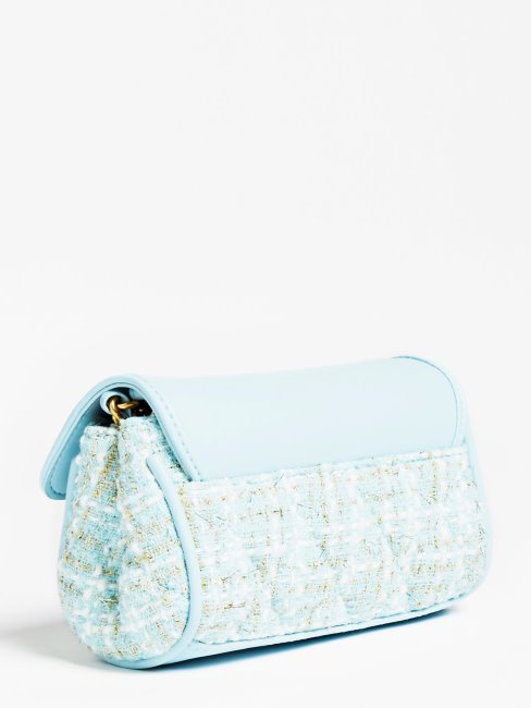 Sac Bandoulière Bleu Danila Tweed Guess