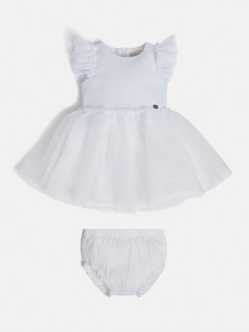 Guess Ensemble Robe Et Culotte En Tulle Blanc