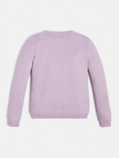 Pull Lilas à Logo Sur Le Devant