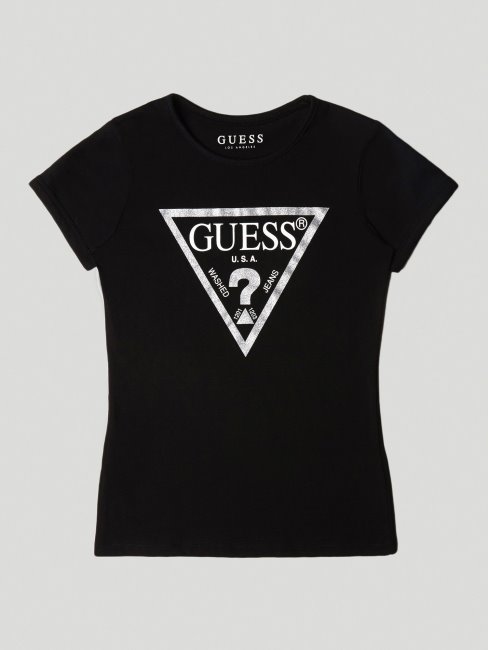 Tee Shirt Avec Logo Triangle Guess Noir