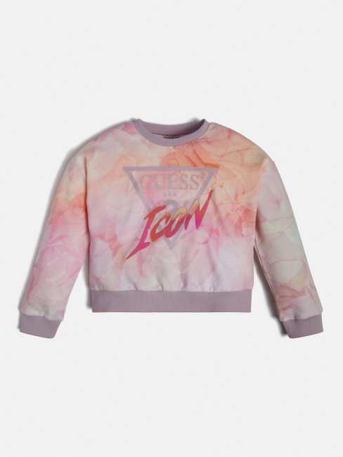 Sweat Logo Icône Guess Rose