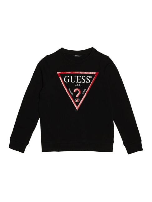 Sweat à Logo Triangle Guess Noir