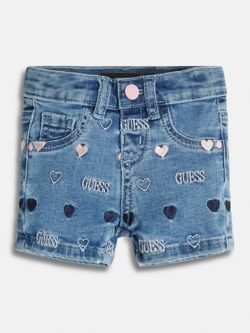 Short En Jean Brodé Bleu Guess