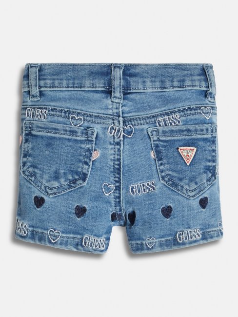 Short En Jean Brodé Bleu Guess