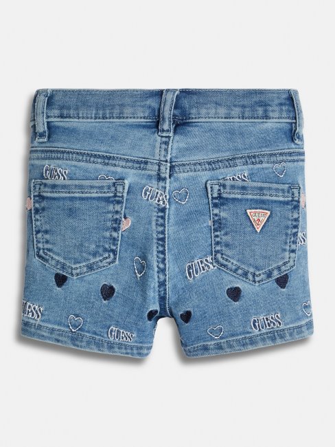 Short En Jean Brodé Bleu Guess