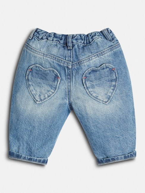 Pantalon Denim Brodé Guess Bleu