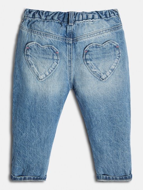 Pantalon Denim Brodé Guess Bleu