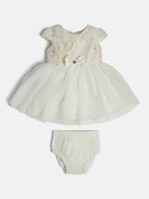 Ensemble Robe Et Culotte En Dentelle Insert Blanc Guess