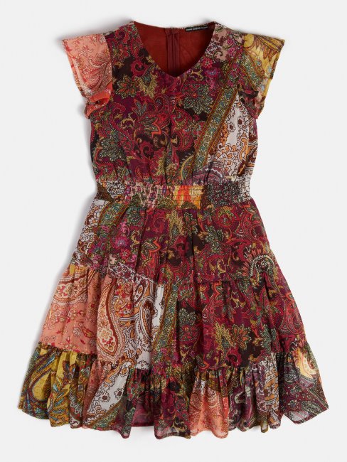 Robe Rouge Imprimé Guess Sur L'ensemble