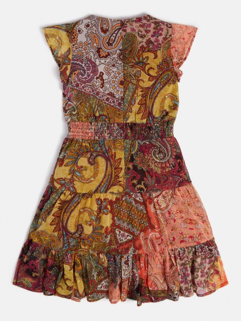 Robe Rouge Imprimé Guess Sur L'ensemble