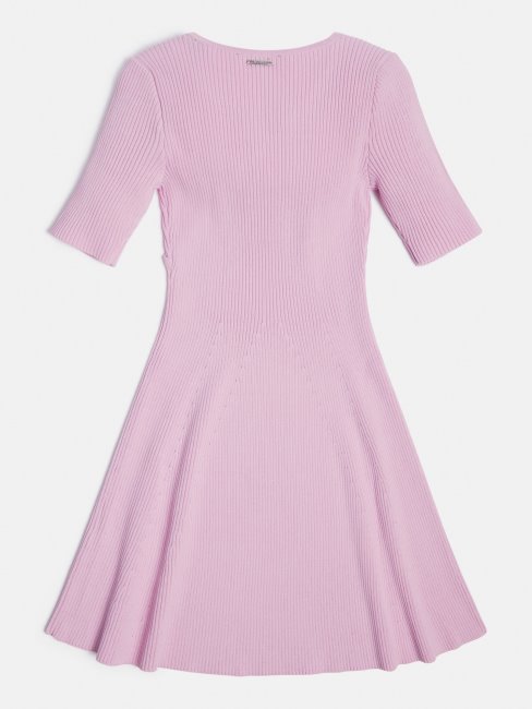 Guess - Robe Pull Côtelée Lilas